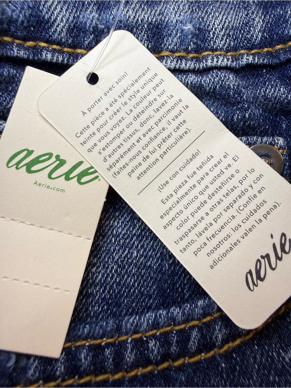 Aerie NWT Distressed Denim Shorts - XL - Picture 7 of 8